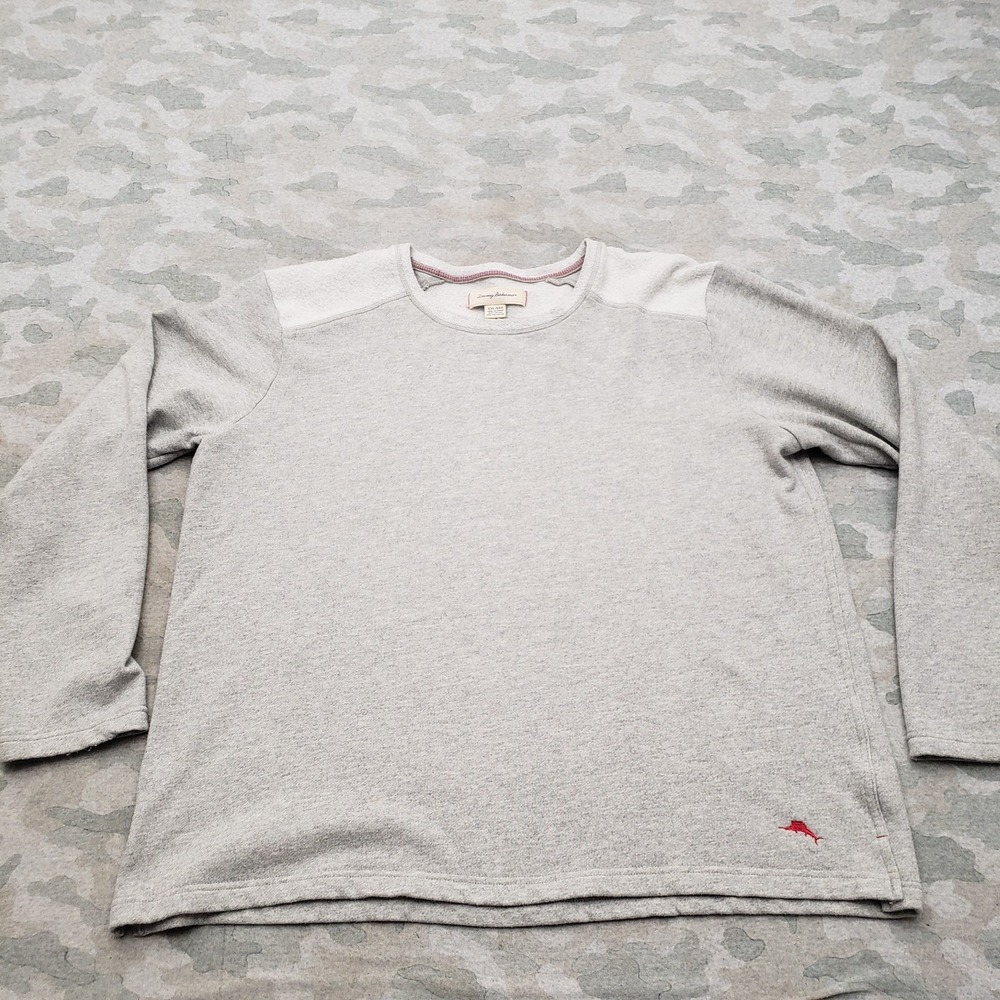 Tommy Bahama Sweatshirt Mens 2XL Gray Pullover Crewneck Outdoors Relax